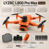 Квадрокоптер LYZRC L900 Pro Max Orange — дрон з 4K камерою, GPS, FPV, БК моторами, лазерним уникненням перешкод, до 28 хвилин польоту, дальністю до 1200 м, кейс, сірий